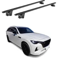 Aurilis Dachträger Grundtäger für Mazda CX-80 2024-2025 100kg Alu Schwarz 2 tlg ABE