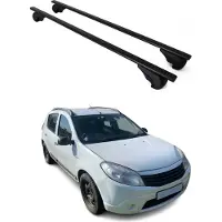 Omac Dachträger Grundtäger für Dacia Sandero 2007-2012 75kg Metall Schwarz 2 tlg