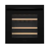 Klarstein Vinoline 30 Built-In Uno Weinschrank | 30 Flaschen | integrierbar | LED | leise Schwarz