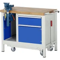 RAU Werkbank mit absenkbarem Fahrgestell Modell 8181 B 1000 x T 700 x H 880mm