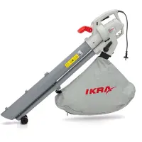 Ikra 3in1 Elektro Laubsauger & Laubbläser IBV 3000 | 3000 W | bis 240 km/h | Häckselfunktion 10:1 | 45 L Fangsack | Schultergurt