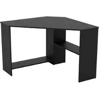 Masseno Schreibtisch SPAZIO 80x80x73 cm Bürotisch Computertisch, Schwarz