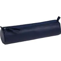 Clairefontaine 6x Schlampermäppchen gefärbtes Leder Ø5,5x22cm dunkelblau 410161C