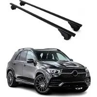 Omtec Dachträger Grundtäger für Mercedes GLE C167 2018-2025 75kg Metall Schwarz 2 tlg
