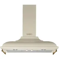 Smeg KC19POE Inselhaube, Wand-/Schrankmontage, Abluft/Umluft, max. 788 m³/h, 89,5 cm Breite, Metall-Filter, 4 Gebläsestufen, 70 dB