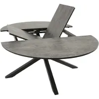 Degamo Ausziehtisch LYON 140cm/200x140cm Alu anthrazit + ECP-Kunststoff hellgrau