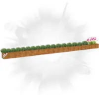 DELUKE Hochbeet aus Cortenstahl AKSEL | unten offen | Pflanzenbeet Metall Gartenbeet Blumenbeet Beet hoch Frühbeet für Garten Gemüsebeet, 770x50x36cm