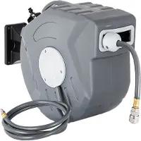 Vevor Schlauchtrommel, 20 M Schlauchaufrolle, PVC Schlauchbox, Wandmontage Kabelaufroller, einziehbare Wasserschlauchaufroller, 6 kg Druckluftschlauchtrommel für Werkswerkstätten, Autowartung usw.