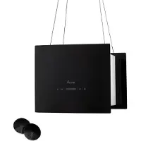 KKT Kolbe Dunstabzugshaube 40 cm | Inselhaube | Edelstahl | schwarzes Glas | SensorTouch Bedienung | LED-Beleuchtung | Umluft | BOX400S