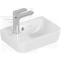 Villeroy & Boch O.novo Handwaschbecken compact 36 x 25 cm mit Überlauf, Becken rechts