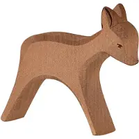Ostheimer Holz Tierfigur Reh stehend Unikat handgefertigt H 7,5 cm