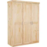 Inter Link Kleiderschrank PELLE Natur Massivholz