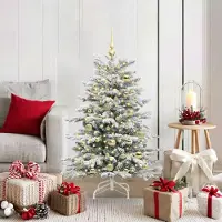 vidaXL Design Künstlicher klappbarer Weihnachtsbaum Weiß 120 cm PE und PVC 2025NEU2496916