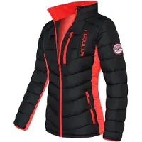 Nebulus GRAFFITY Winterjacke Damen, warme Outdoorjacke, praktische & vielseitige Übergangs- & Winterjacke, P4771 - Damen, schwarz-rot, S/36