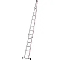 Hymer Glasreinigerleiter mit Wandlaufrollen 18 Sprossen