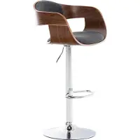 CLP Barhocker Kingston Stoff drehbar und stufenlos verstellbar walnuss/dunkelgrau