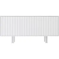 Skandica Vigge Grifflose Kommode Mit Push-To-Open System / Lamellen Effekt / 149 Cm / Weiß
