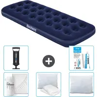Bestway Luftmatratze – 1 Person – 76 x 185 x 22 cm – Blau – im Lieferumfang enthalten Zubehör