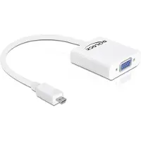 DeLOCK 65347, VGA (D-Sub), HDMI Typ D (Mikrofon), Männlich, Weiblich, 1920 x 1080 Pixel, Weiß