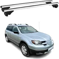 Omtec Dachträger Grundtäger für Mitsubishi Outlander 2004-2006 75kg Alu Silber 2 tlg