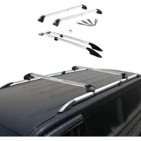 Omac Dachreling + Dachträger Satz für Fiat Doblo 2010-2021 Langer L2 Alu Grau