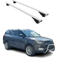 Omac Dachträger Grundtäger für SsangYong XLV 2016-2019 75kg Metall Silber 2 tlg