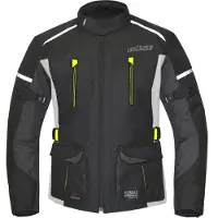 Büse Rider wasserdichte Damen Motorrad Textiljacke, schwarz/grau/gelb, 40