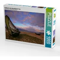 CALVENDO Puzzle Holzboot in der Abenddämmerung 1000 Teile Puzzle quer | 1000 Teile Lege-Größe 64x48cm Foto-Puzzle für glückliche Stunden