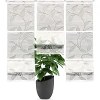 HOME WOHNIDEE HOME WOHNIDEEN Rana 3Er Set 120 x 30 cm 3x Magnetrollo inkl. Magnetstangen Weiß