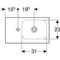 Geberit 501833001 iCon Light Handwaschbecken 53x31cm