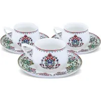 Karaca Nakkash 12-teiliges Espressotassen-Set für 6 Personen
