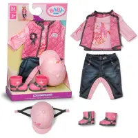 Mga Reit-Outfit mit Hose, Shirt, Stiefeln & Helm für 43 cm Puppen