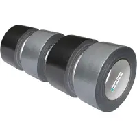 Scorprotect 2x schwarz, 2x Silber stark klebendes Gewebeklebeband auf Rolle 48 mm x 50