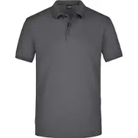 James & nicholson Klassisches Polo in elastischer Piqué-Qualität graphite, Gr. L