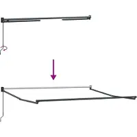vidaXL Ausziehbare Markise Schwarz 350 x 250 cm