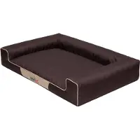TexCorp Haustierbett Hundeliegen Kissen Hundebett Liegen Hundekissen Bett Sofa Hundekorb Tierbett Hundesofa Hundematratze: Dunkel Braun, XL - 100 x 66 cm