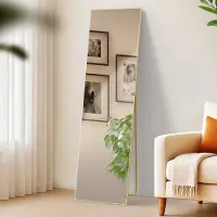 CLP Spiegel Benicia Standspiegel und Wandspiegel in einem gold glanz Größe 140x40 cm