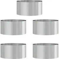 vidaXL Pflanzenring 5 pcs Silber 40 x 40 x 20 cm Verzinkter Stahl
