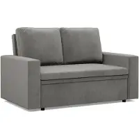 Mebligo Sofa mit Schlaffunktion NEO, Wohnzimmer Sofa 2-Sitzer 148x87cm, Hellgrau