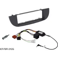 Alpine KIT-F9FI-312G | 9-Zoll (1-DIN) Einbauset passend für Fiat 500 / Abarth (312) mit Halo9 | grau