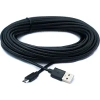 System-S USB 2.0 Kabel 10 m Micro B Stecker zu Typ A Stecker in Schwarz