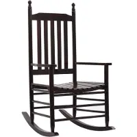 vidaXL Schaukelstuhl mit Gebogener Sitzfläche Braun Pappelholz