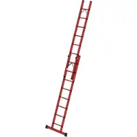 MUNK Günzburger Steigtechnik MUNK Vollkunststoff Seilzugleiter mit Traverse 2x8 Sprossen