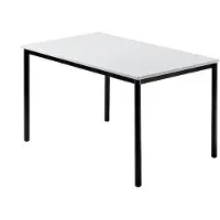 Hjh OFFICE PRO DORAN DR12 D - Grau 120 x 80 mit Rund-Rohr/Schwarz