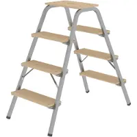 MUNK Günzburger Steigtechnik MUNK Stahl-Holz-Tritt 4 Stufen