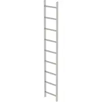MUNK Günzburger Steigtechnik MUNK Schachtleiter aus Edelstahl 400mm breit 9 Sprossen 2,52m lang