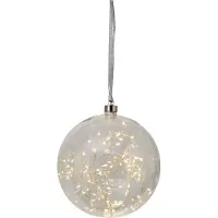 Star Trading 457-84, Leichte Dekorationsfigur, Transparent, Glas, Polyvinylchlorid (PVC), IP20, Silber, 80 Glühbirne(n)