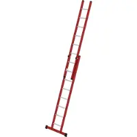 Proregal Sprossen-Schiebeleiter 2-teilig GFK/Alu mit Standard-Traverse 2x8 Sprossen