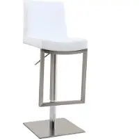 Miliboo - Barhocker zeitgenössisches Design Metall und PolyurethanWeiß - KYLE