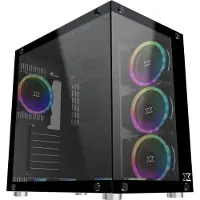 Xigmatek AQUA Aquarius Plus, Schwarz, ATX, micro ATX, Mini-ITX, Stahl, Gehärtetes Glas, Multi, 15,8 cm, 36 cm